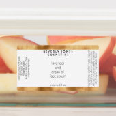 Étiquettes Bouteille de gouttelette blanche et or imperméable (Apposé)