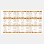 Étiquettes Bouteille de gouttelettes imperméable blanc et or (Feuille)