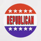 Étiquettes Bouton Républicain (Design 2)
