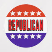 Étiquettes Bouton républicain (Design 2)