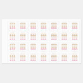 Étiquettes Bouton rose Vintage (Feuille)