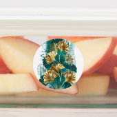 Étiquettes Branche avec Feuilles d'or Ginko Biloba (Apposé)