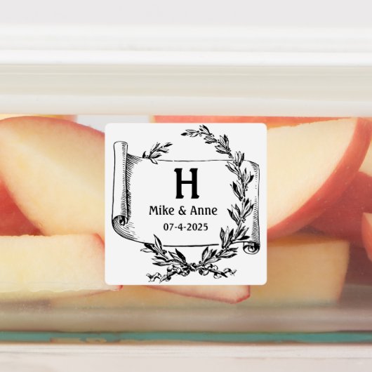 Étiquettes Branches Monogrammes et papyrus (Apposé)