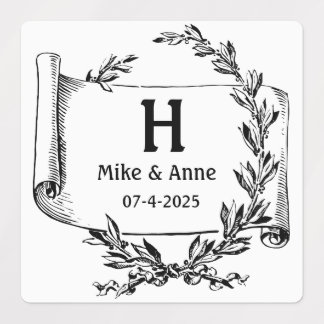 Étiquettes Branches Monogrammes et papyrus