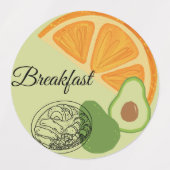 Étiquettes Breakfast, Lunch and Dinner Food Labels (Design 1)