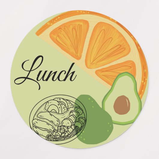 Étiquettes Breakfast, Lunch and Dinner Food Labels (Design 3)