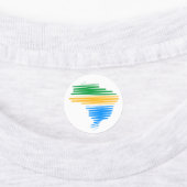 Étiquettes Brésil carte frontière avec drapeau brésilien coul (Apposé)