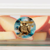 Étiquettes bronze Abstrait, style baroque bleu or (Apposé)