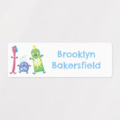 Étiquettes Brosse à dents dentifrice dentaire soie personnali (Design 2)