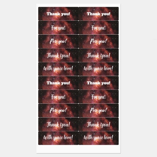 Étiquettes Brouillard de coeur, espace (Feuille)