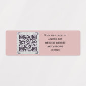 Étiquettes Budget QR Code Website RSVP Mariage de l'hôtel Dét (Design 1)