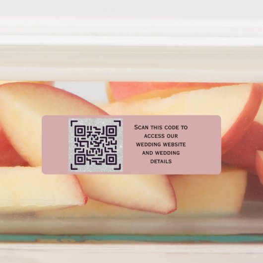Étiquettes Budget QR Code Website RSVP Mariage de l'hôtel Dét (Apposé)