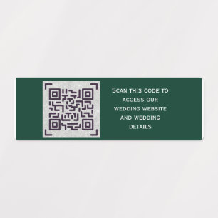 Étiquettes Budget QR Code Website RSVP Mariage de l'hôtel Dét