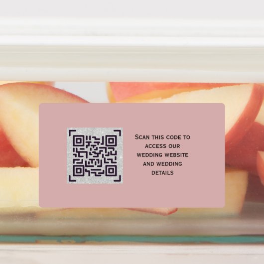 Étiquettes Budget QR Code Website RSVP Mariage de l'hôtel Dét (Apposé)