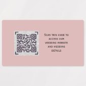 Étiquettes Budget QR Code Website RSVP Mariage de l'hôtel Dét (Design 1)