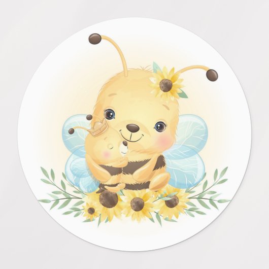Étiquettes Bumble Bee et Sunflowers (Design 1)