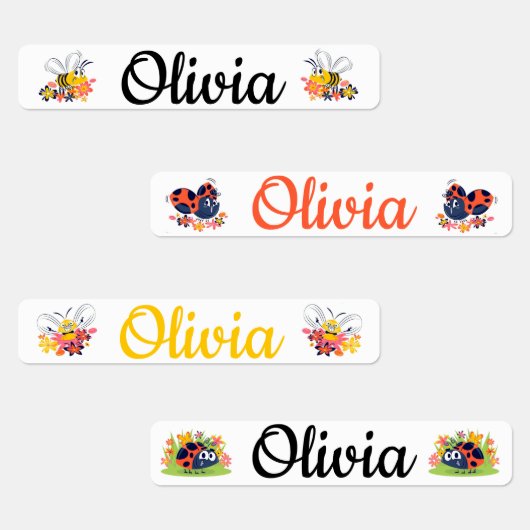 Étiquettes Bumble Bee's et Lady Bug's (Groupe)