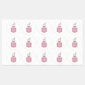 Étiquettes Bunny de poches (Feuille)