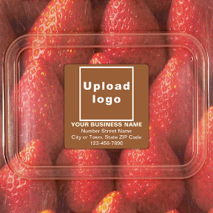 Étiquettes Business Brand on Brown Square Adhesive Labels