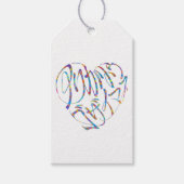 Étiquettes-cadeau 感謝のココロ Thank you 多言語17国語 字抜きカラフル (Devant)