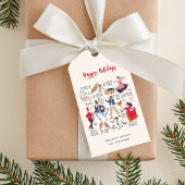 Étiquettes-cadeau 12 Jours de Noël 6 oies une ponte