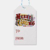 Étiquettes-cadeau 1876 Joyeux Noël coloré (Dos)