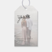 Étiquettes-cadeau 1 Mariage photo "MERCI" (Devant)