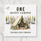 Étiquettes Cadeau 1er anniversaire Happy Camper Anniversaire de enfa (Devant)