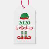 Étiquettes-cadeau 2020 est Elfed Up Funny Noël dire Motif (Devant)