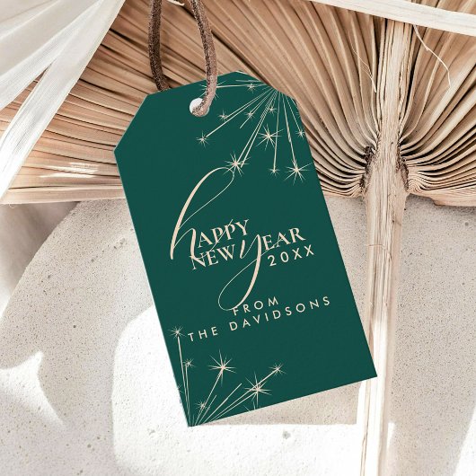 Étiquettes-cadeau 2026 Happy New Year Modern Festive Typography