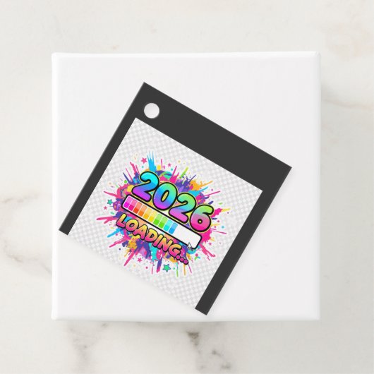 Étiquettes Cadeau 2026 Loading... Progress Bar Sticker (En situation)