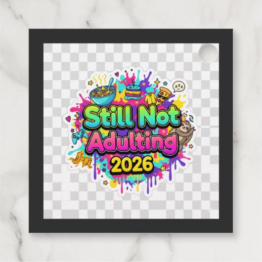 Étiquettes Cadeau 2026 Loading... Progress Bar Sticker (Dos)