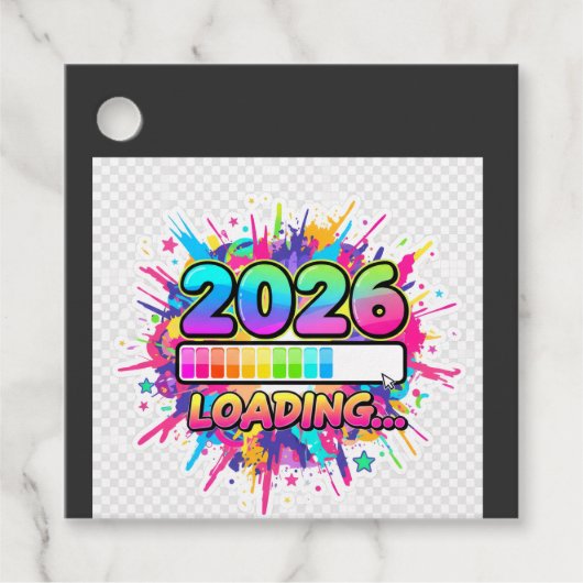 Étiquettes Cadeau 2026 Loading... Progress Bar Sticker (Devant)