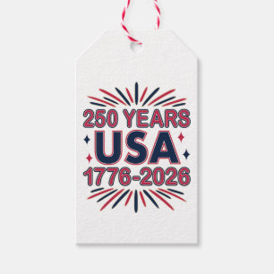Étiquettes-cadeau 250 ans États-Unis 1776–2026 Semiquincentenaire