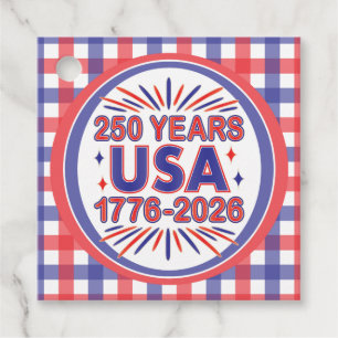 Étiquettes Cadeau 250 ans USA Semiquinentenaire 1776-2026