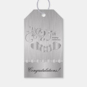 Étiquettes-cadeau 25e anniversaire d'argent (Devant)