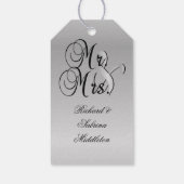 Étiquettes-cadeau 25e anniversaire d'argent (Dos)