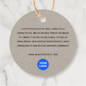 Étiquettes Cadeau 2" Round Kraft Ajouter un logo avec description Te (Dos)