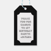 Étiquettes-cadeau 2D Anniversaire de la fête de la bande dessinée (Dos)