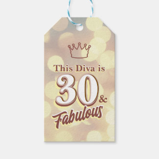 Étiquettes-cadeau 30 et Fabuleuse