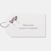 Étiquettes-cadeau 30e anniversaire du mariage Pearl ballons violets (Dos (Horizontal))