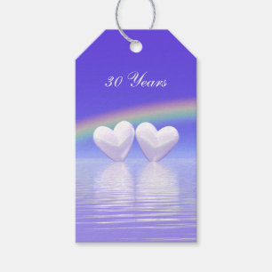 Étiquettes-cadeau 30e anniversaire Pearl Hearts