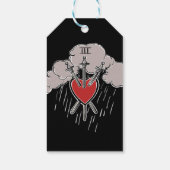 Étiquettes-cadeau 3 d'Épées Amour Cœur Tarot Illustration Trois (Dos)