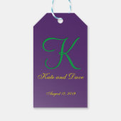 Étiquettes-cadeau 3d Monogramme Purple Fab Fun (Dos)