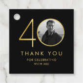 Étiquettes Cadeau 40e anniversaire Merci (Devant)