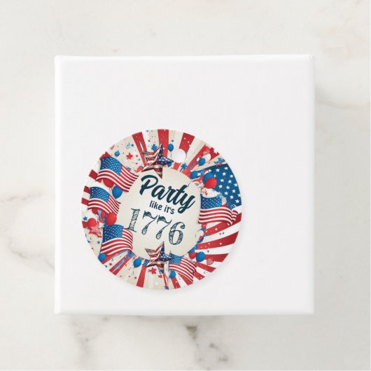 Étiquettes Cadeau 4 juillet (En situation)