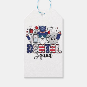 Étiquettes-cadeau 4 juillet hygiéniste dentaire