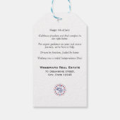 Étiquettes-cadeau 4 juillet Pop de l'immobilier d'été Modifiable (Dos)