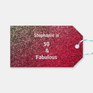 Étiquettes-cadeau 50 Et Fabuleux Anniversaire Rose Gold Parties scin