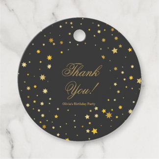 Étiquettes Cadeau 50 et Fabulous Black Golden fête d'anniversaire